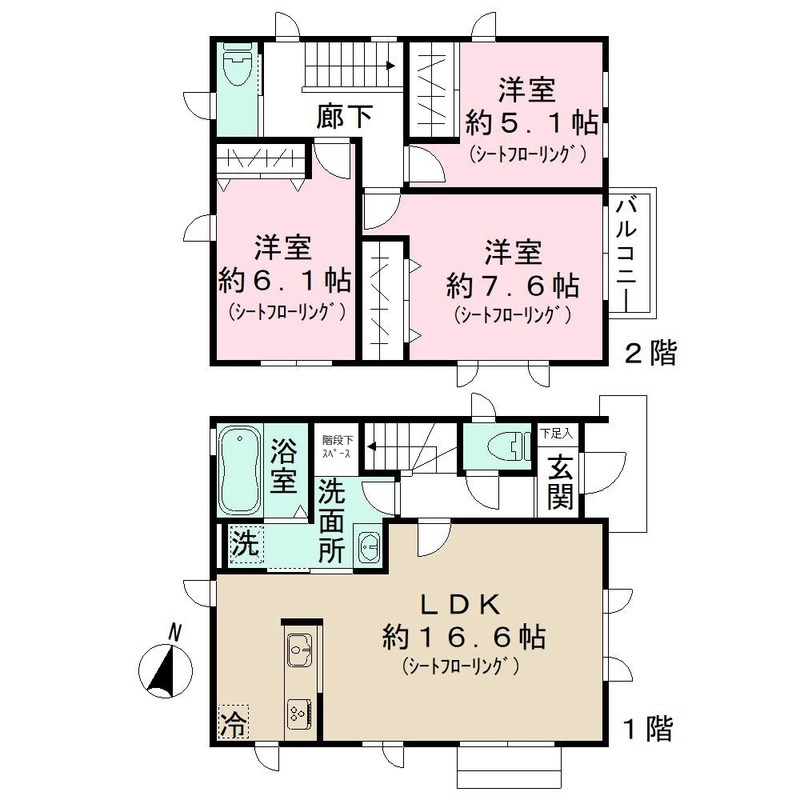 エクセルシティー戸建賃貸 の間取り