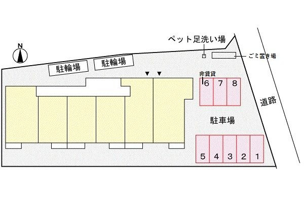 アンソレイユの駐車場