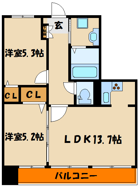 フォブール藤江の間取り