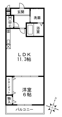【間取り】 | ソレイユ百舌鳥Ⅰ番館