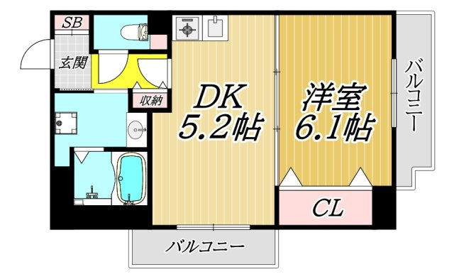 パルステージ武庫之荘の間取り