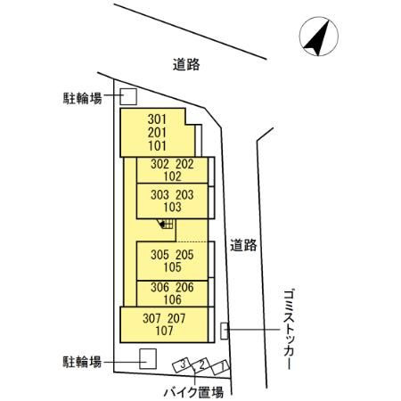 セレスティア北烏山の区画図