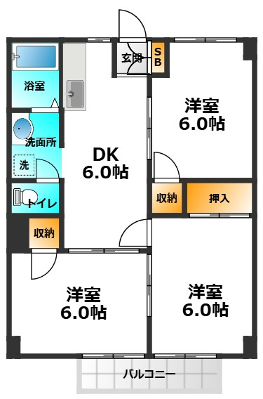 高安グリーンハイツの間取り