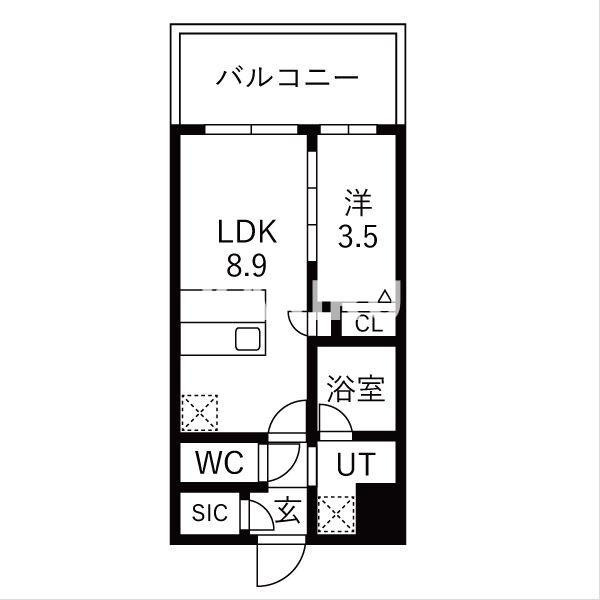 スプランディッド玉造の間取り