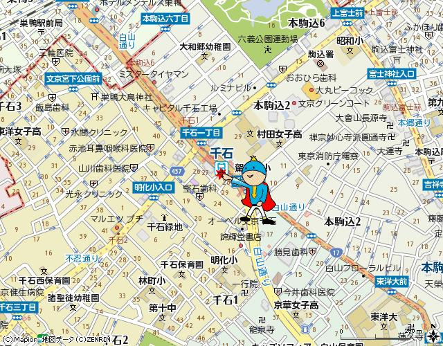 千石エムズビルの地図