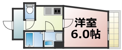 【間取り】 | u-ro玉造Ⅱ　仲介手数料無料