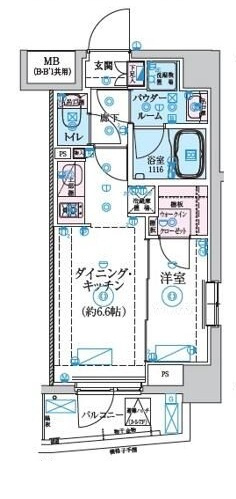 リヴシティ菊川駅前の間取り|間取りです。