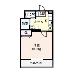 【間取り】 | ワンルーム草津西矢倉 | お部屋の間取りです