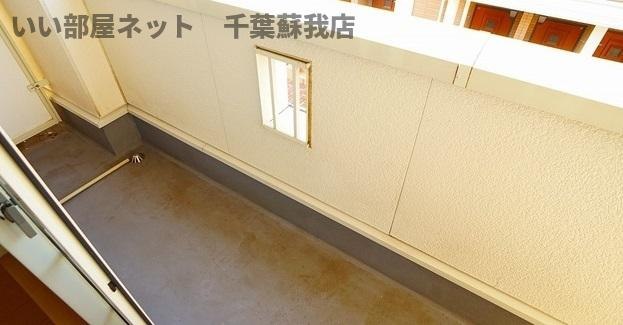 アルカンシェル市原　Cのバルコニー|陽当たり良好なバルコニーです