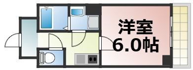 【間取り】 | u-ro玉造Ⅱ　仲介手数料無料