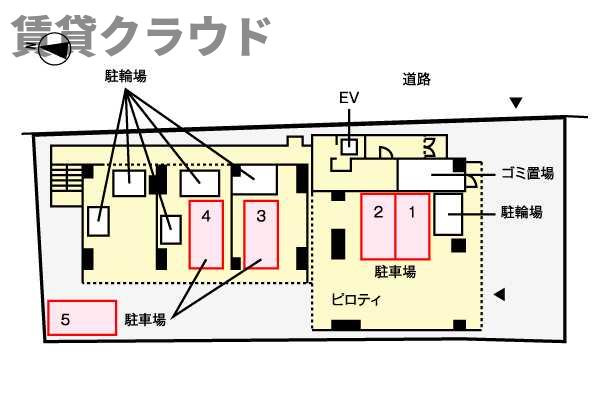 ボア　ソルチの駐車場|駐車場完備です