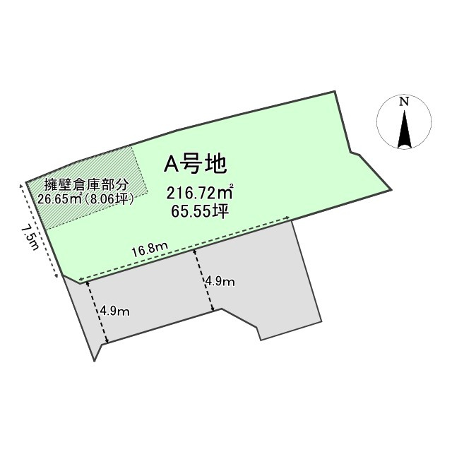 「65坪超の広々とした敷地」高知市福井町A号地　建築条件なし売土地