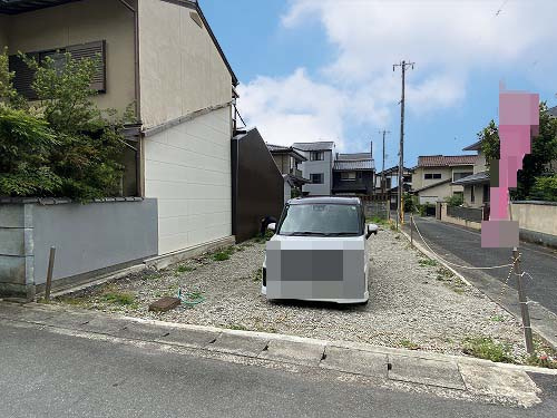 上賀茂北大路町 建築条件無し 土地の外観