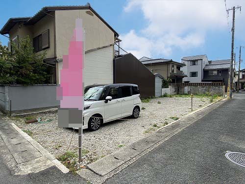 上賀茂北大路町 建築条件無し 土地の外観