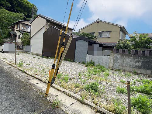上賀茂北大路町 建築条件無し 土地の外観
