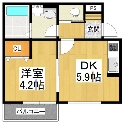 【間取り】 | ヴェルメゾン松原東新町