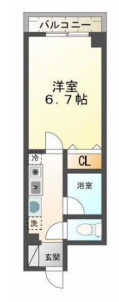 【間取り】 | コーラルヴァレー戸塚 | 一人暮らしにぴったりの1Kの間取りです！