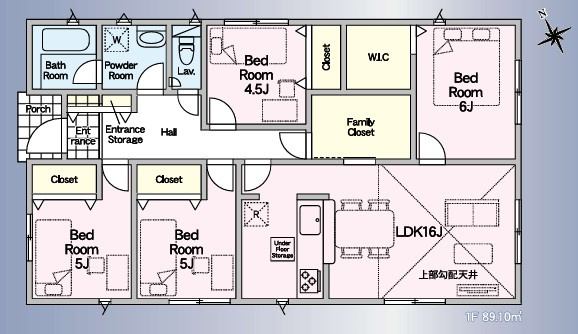 【間取り】 | CRADLE GARDEN加須市下高柳 第4　【平屋】新築住宅