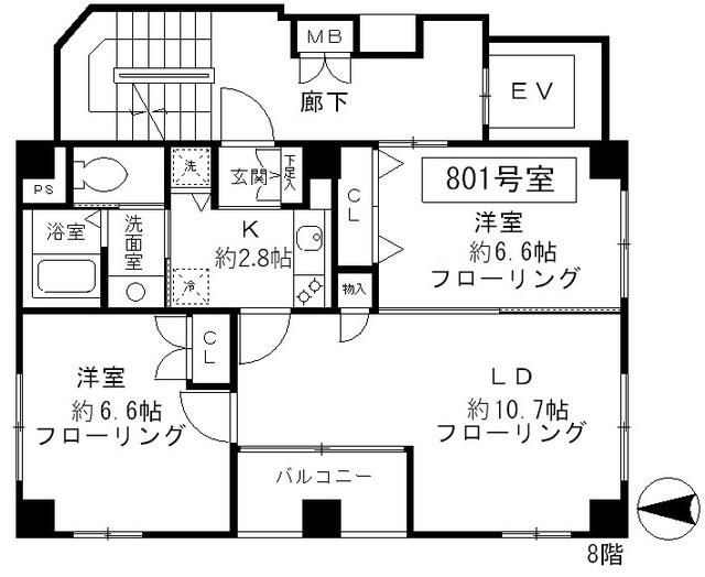 プルナス入谷の間取り