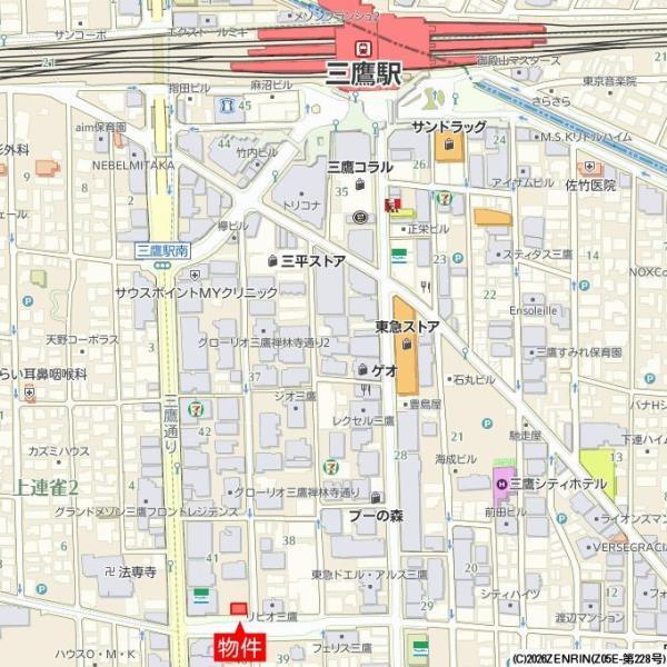 Ｂｒｉｌｌｉａ三鷹禅林寺通りの地図