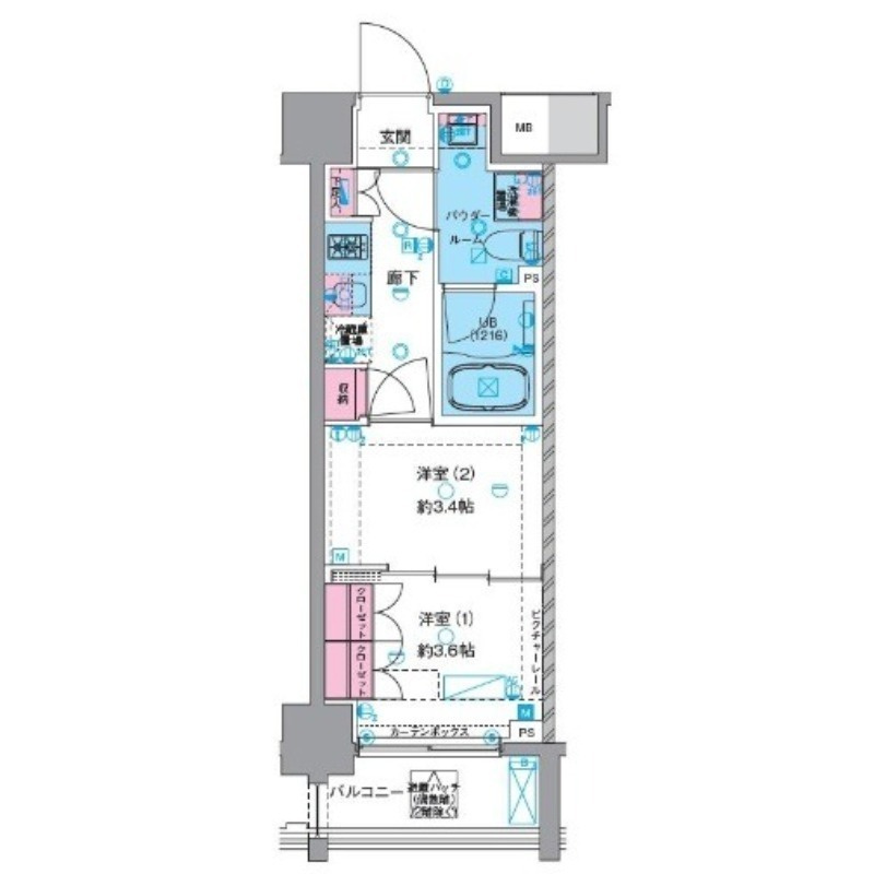 GENOVIA浅草Ⅵskygardenの間取り