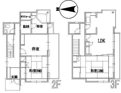 【間取り】 | 伊東市吉田　戸建