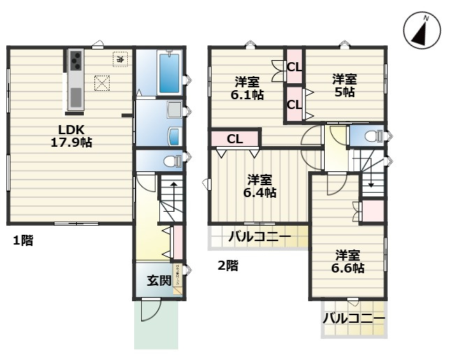 MIRASUMO名東区極楽3217②｜名古屋市の戸建ならホームアップの間取り|間取図