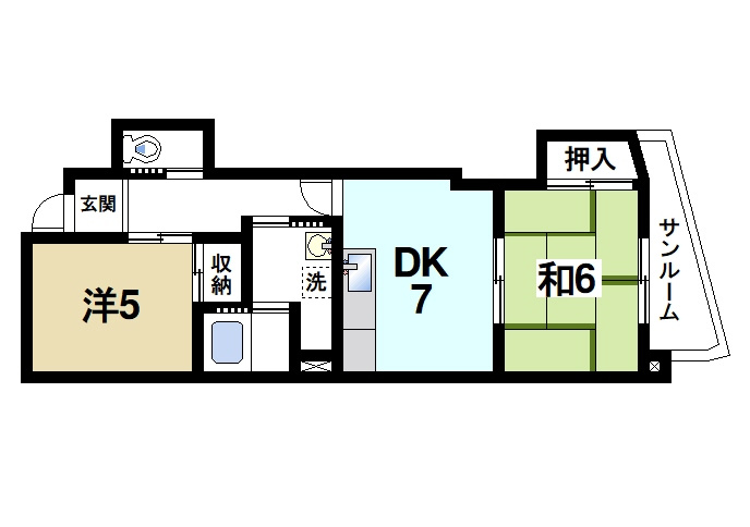 中谷ビル P-3の間取り