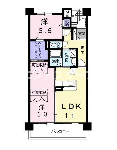 ヴィラ　アルビレオの間取り|高崎、前橋のお部屋探しはエンドスケープまで！お客様の理想お聞かせ下さい♪