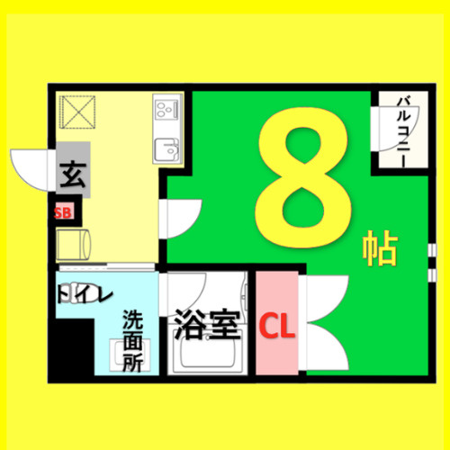 NOVEL　KUROKAWA　名古屋市賃貸　仲介手数料無料の間取り