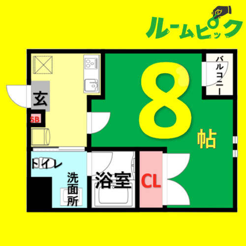NOVEL　KUROKAWA　名古屋市賃貸　仲介手数料無料の間取り
