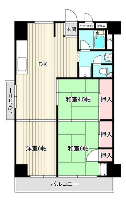 行徳第二アクウェリヤスハイツの間取り