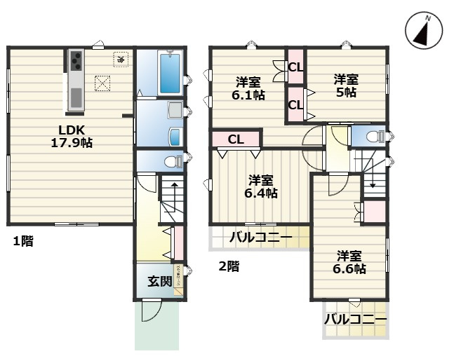 MIRASUMO名東区極楽3217②｜名古屋市の戸建ならホームアップの間取り|間取図