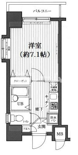 練馬区中村北１丁目の賃貸マンションの間取り