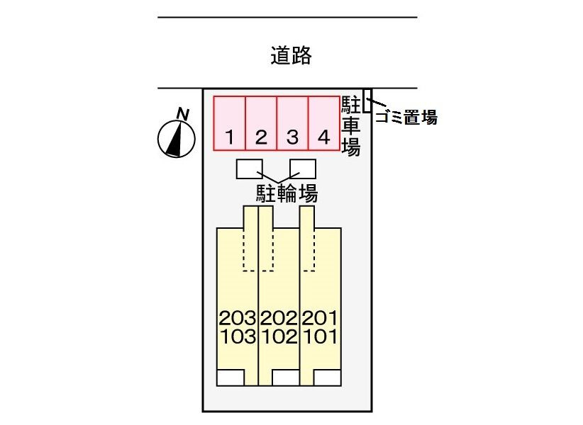 サニー本城の駐車場