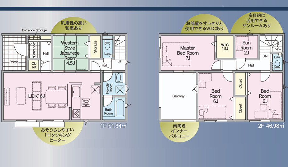 クレイドルガーデン／南区富合町大町第５／１号棟の間取り