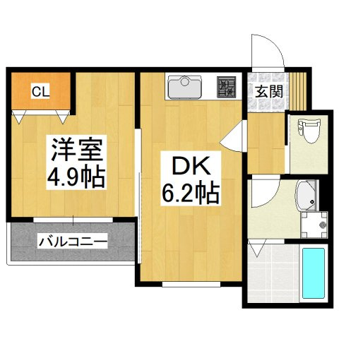 【間取り】 | ヴェルメゾン松原東新町