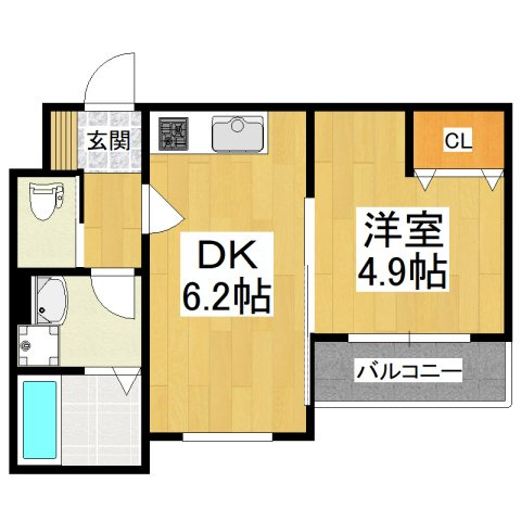 【間取り】 | ヴェルメゾン松原東新町
