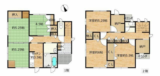 富士市前田の中古一戸建|間取り図