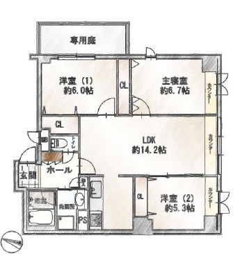 グラン・フェルティ東灘住吉川の間取り|コンビニ・スーパー徒歩10分圏内に多数あり！