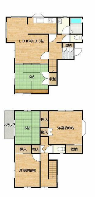 富士市中野台１丁目の中古一戸建|間取図