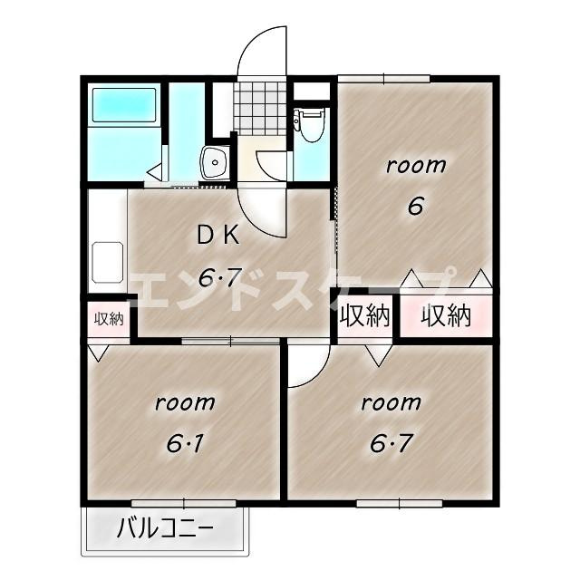ルミエールコート　Ｂの間取り|高崎、前橋のお部屋探しはエンドスケープまで！お客様の理想お聞かせ下さい♪