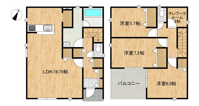 八戸市湊高台7丁目 第9-1号棟の間取り
