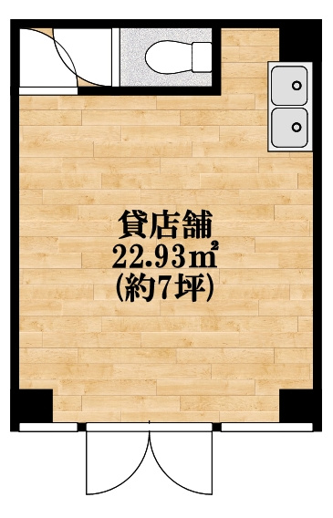 上田2丁目貸店舗の間取り