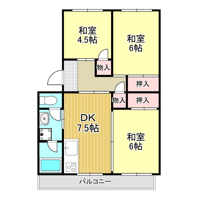 第二平野ハイツの間取り