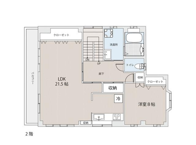 富士市松岡の中古一戸建|２階間取り図です。広々したＬ…