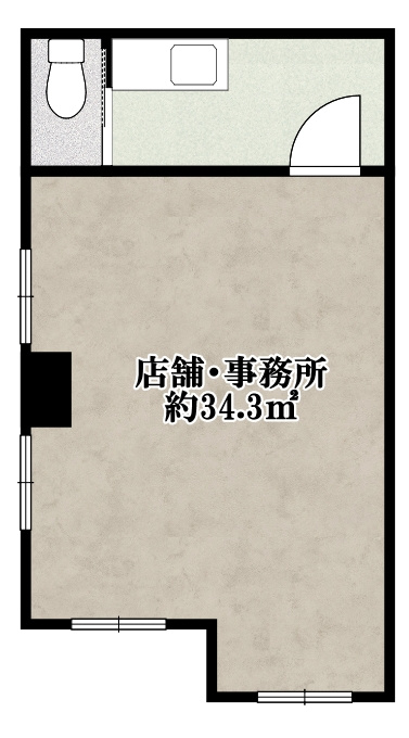 長吉六反3丁目店舗事務所の間取り