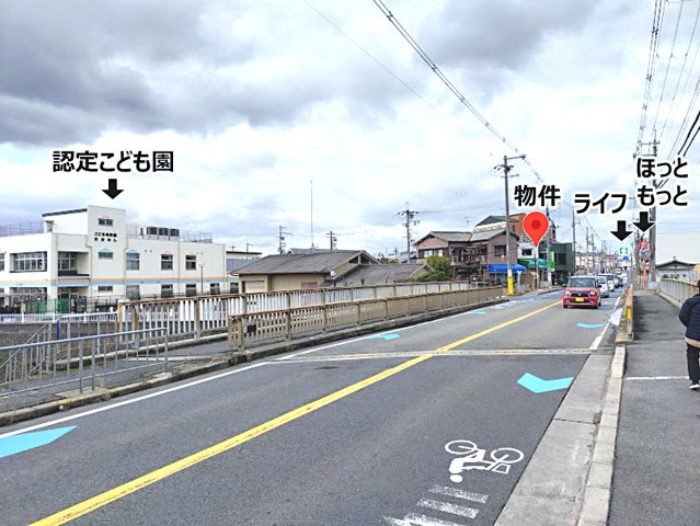 羽曳野市 堺大和高田線ロードサイド沿 駐車場2台付 店舗・事務所の周辺