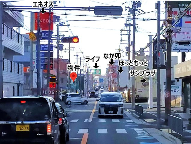 羽曳野市 堺大和高田線ロードサイド沿 駐車場2台付 店舗・事務所の周辺