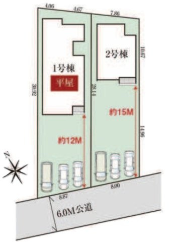 GRAFARE　羽生市西4期の区画図|図面と現況が異なる場合、現況を優先とします。【1号棟】